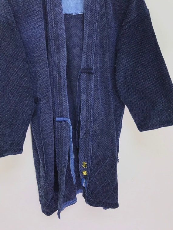 Made in Japan Vintage Kendo Jacket Blue Indigo Wo… - image 3