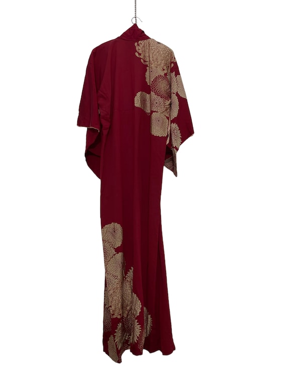 Vintage Showa Kimono Silk Embroydery Florals Patt… - image 1