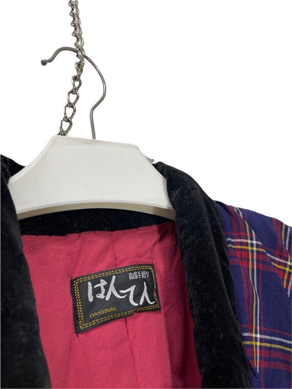 Hanten Jacket Padding Wadded Check Pattern Drawst… - image 7