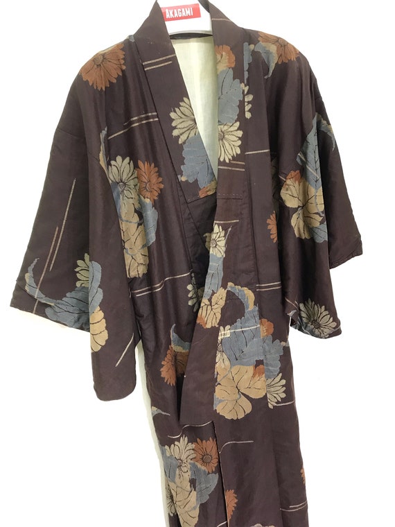 Made in Japan Vintage Haori Brown Cotton Light Ja… - image 1