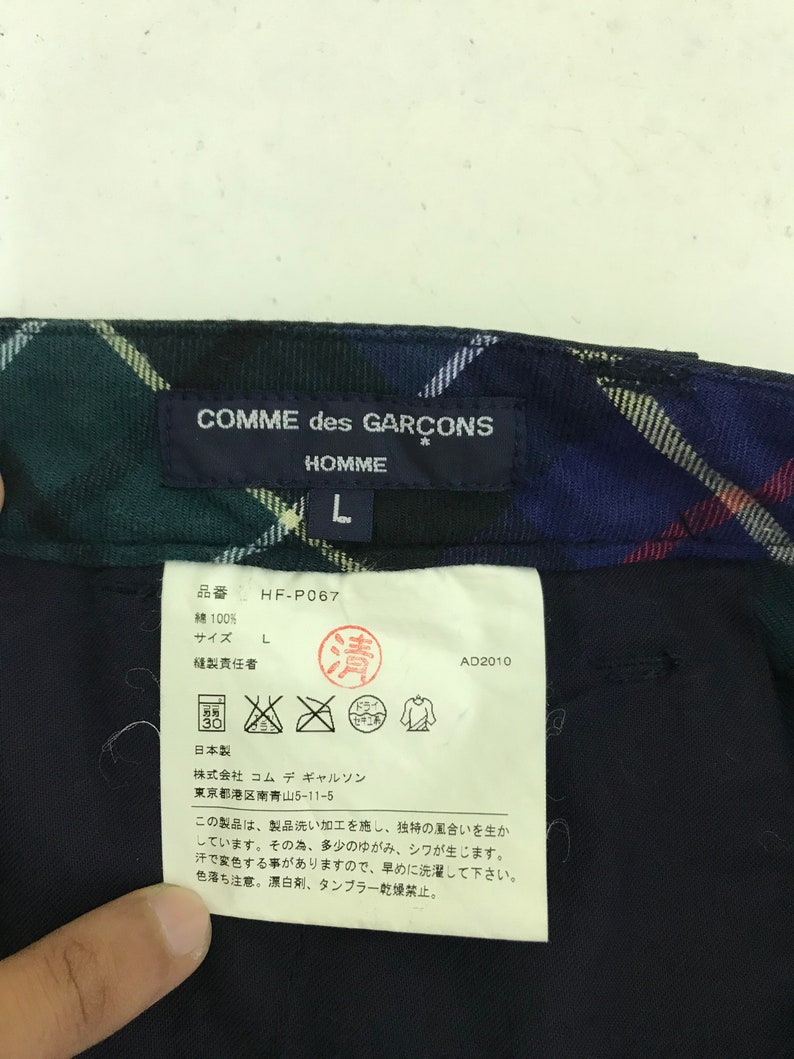Made in Japan Comme Des Garcons Cargo Pant Tartan Lining image 8