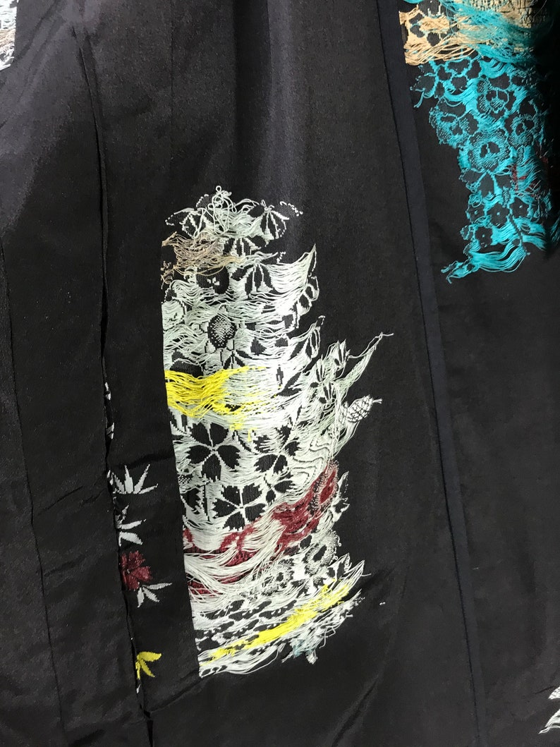 Made in Japan Vintage Kimono Silk Jacket Florals Brocade - Etsy