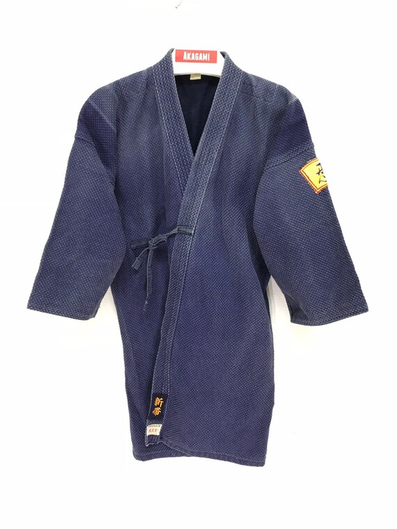 Made in Japan Vintage Kendo Jacket Indigo Blue Wov