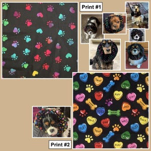Dog Snood for Cavalier King Charles Spaniel to cover and protect ears while eating. Also fits any long eared dog breed.