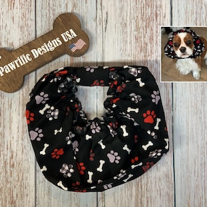 Dog Snood: Ear Wrap Cover for Long Eared Dogs like Basset Hounds
