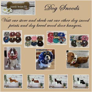 Dog Snood Dog Print Fabric, Cavalier King Charles Spaniel Protect Ears while Eating, Puppy Handmade Gift, Dachshund, Basset Hound, Cocker image 9