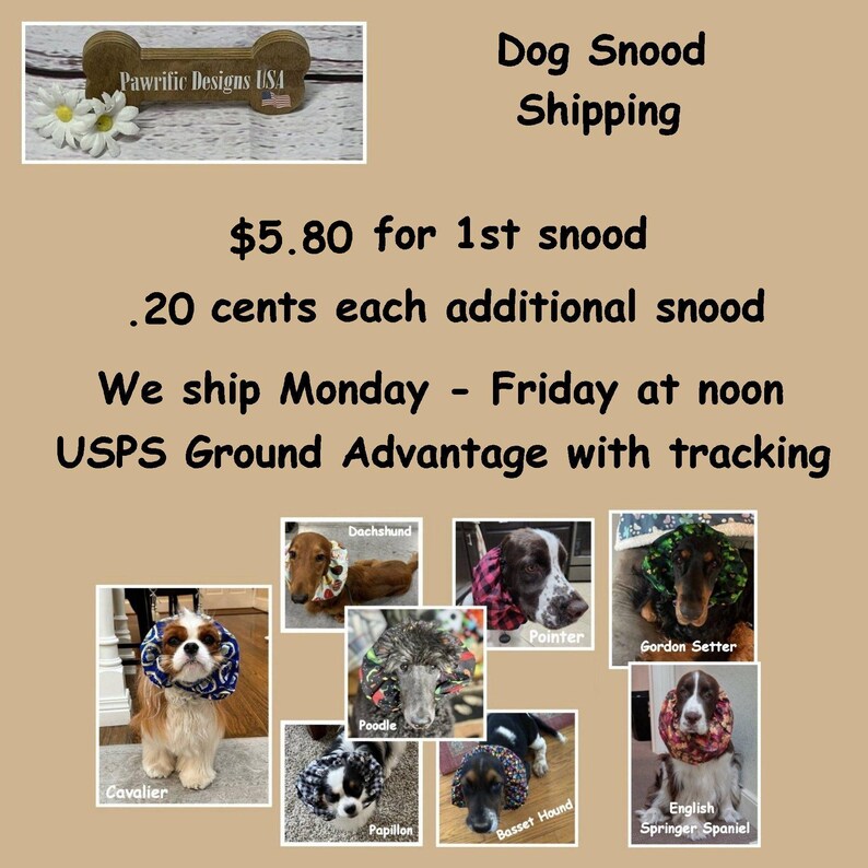 Dog Snood Shipping