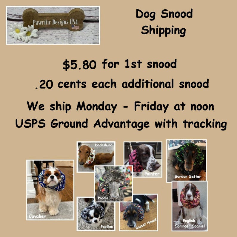 Dog Snood Shipping