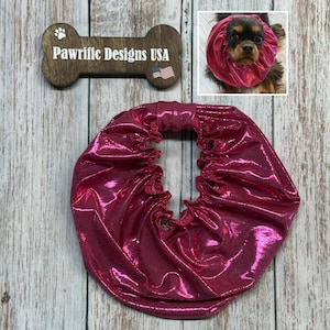 Specialty Dog Snood: Pink Lycra Ear Protector for Dogs like Poodles
