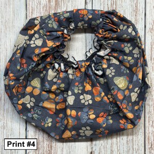 Dog Snood for Cavalier King Charles Spaniel to cover and protect ears while eating. Also fits any long eared dog breed.