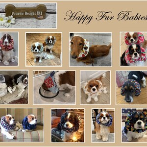 Dog Snood Dog Print Fabric, Cavalier King Charles Spaniel Protect Ears while Eating, Puppy Handmade Gift, Dachshund, Basset Hound, Cocker image 10