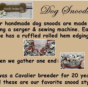 Dog Snood Dog Print Fabric, Cavalier King Charles Spaniel Protect Ears while Eating, Puppy Handmade Gift, Dachshund, Basset Hound, Cocker image 8