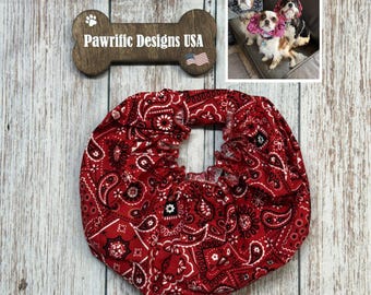 Bandanna Dog Snood: Cavalier and Cocker Spaniel Ear Protector
