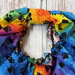 Dog Snood for Cavalier King Charles Spaniel to cover and protect ears while eating. Also fits any long eared dog breed.