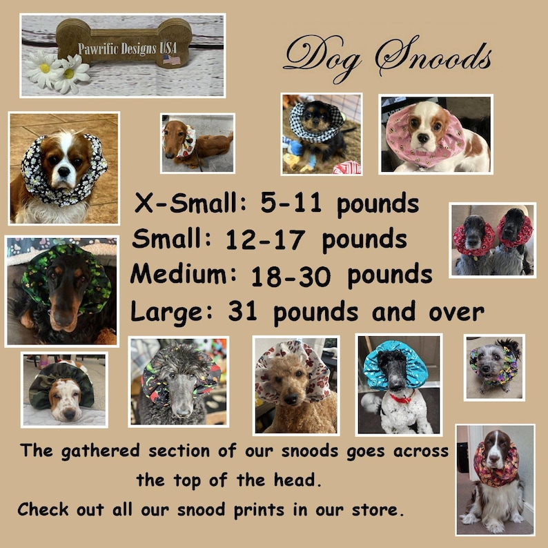 Dog Snood Sizes