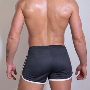 Men's 3 Inseam Classic Stretchy Elastic Short Shorts With Two Zippered Side Pockets image 4
