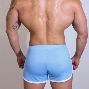 Men's 3 Inseam Classic Stretchy Elastic Short Shorts With Two Zippered Side Pockets image 10