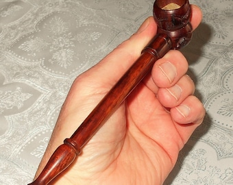 Rosewood 6" Smoking Pipe w/Detachable Bowl ~ FREE SHIPPING & 6 Brass Screens Included! Tobacco Pipe, Wooden Pipe, Pipes