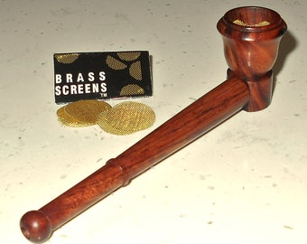 5" Rosewood Smoking Pipe w/Detachable "Bell" Bowl ~ FREE SHIPPING & 6 Brass Screens Included! Tobacco Pipe, Wooden Pipe, Pipes