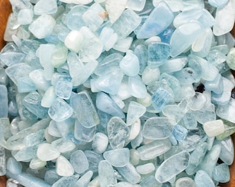 Aquamarine Chips, 5-8mm, Small Aquamarine Gemstone Chips, Tiny Stones for Rollers, Wishing Jars, Resin Projects, Stone Art, Orgonite Stones