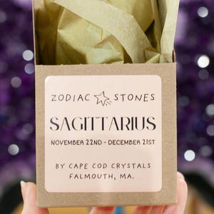 Sagittarius Zodiac Gift Box with Crystals & Stones for Sagittarius Sign | Fun Astrology Christmas Gift Idea for Sagittarius