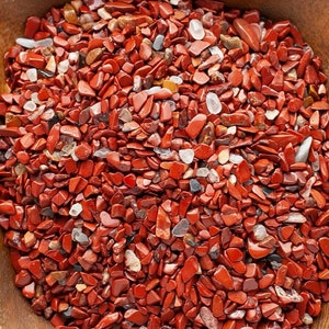 Red Jasper Chips, Jasper Stone Chips for Protection. Tiny Stones for Rollers, Wishing Jars, Resin Projects, Stone Art, Orgonite Stones