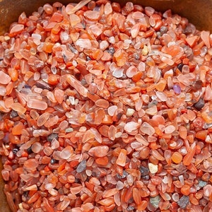 Carnelian Chips, 3-5mm, Small Carnelian Gemstone Chips, Tiny Stones for Rollers, Wishing Jars, Resin Projects, Stone Art, Orgonite Stones
