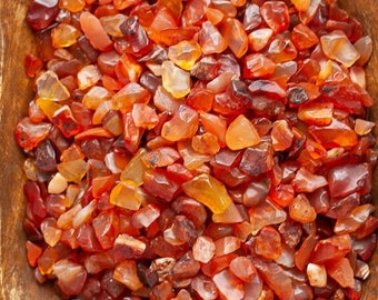 Carnelian Chips, 5-8mm, Small Carnelian Gemstone Chips, Tiny Stones for Rollers, Wishing Jars, Resin Projects, Stone Art, Orgonite Stones