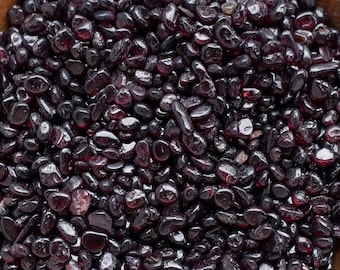 Garnet Chips, Garnet Gemstone Chips for Protection. Tiny Stones for Rollers, Wishing Jars, Resin Projects, Stone Art, January birthstone