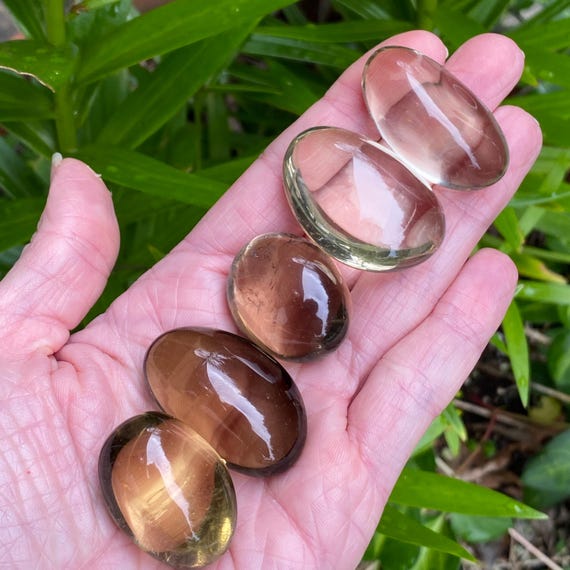Natural Citrine Stone, Grade A Unheated Citrine Tumbled Stone, Large Citrine Tumbler