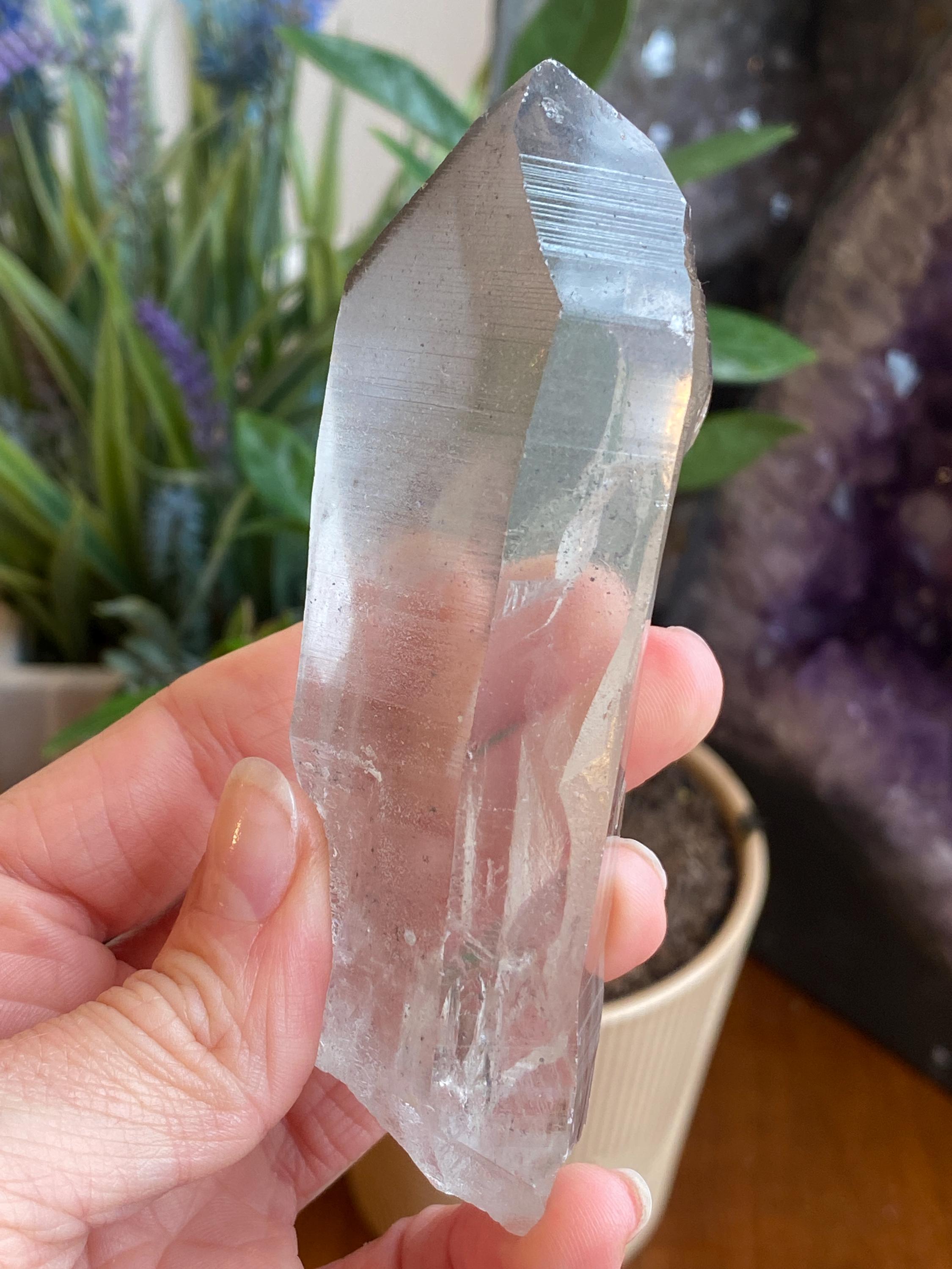 Graphite Phantom Lemurian, Brazil, Graphite Quartz, Graphite in