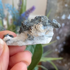 Native Silver, Silver Specimen, Silver Mineral Specimen, Silver on Calcite, New Deposit, Zgounder Morocco