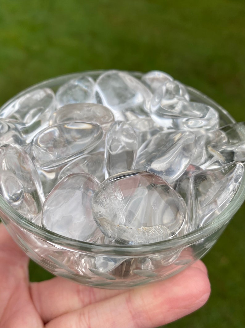 Clear Quartz Stone, High Quality Tumbled Quartz Crystal, Polished Clear Quartz, Master Healer, Healing Crystals image 9