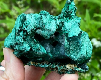 Raw Malachite, Malachite Crystal, Malachite Specimen, Velvet Malachite, Exact Shown