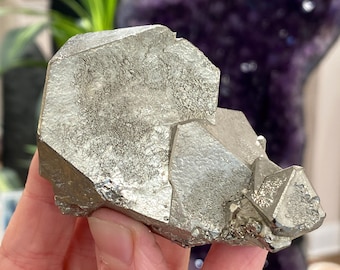 Pyrite Specimen, Peru, Octahedron Formation, Exact Shown