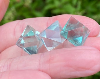Fluorite Octahedron, Green Fluorite Octahedron, High Quality, Polished, Small Fluorite Crystal