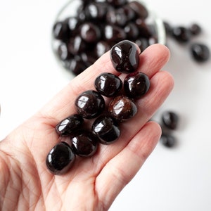 Garnet Stone, Small Tumbled Garnet Crystal, Dark Red Stone of Passion, Courage, Root Chakra