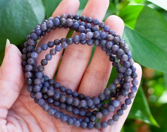 Sapphire Bracelet, Sapphire Bead Bracelet, 4-5mm Faceted sapphire Bead Bracelet