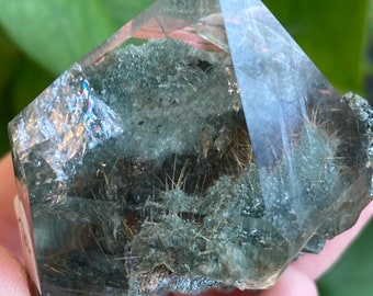 High Altitude Quartz Point with Chlorite And Rutile