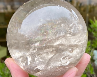 Grande sfera di quarzo fumé, quarzo fumé naturale, esattamente come in foto, 7,6 cm