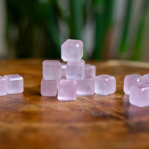 Cubo di quarzo rosa, mini cubo di cristallo, cubo di cristallo