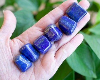 Hochwertiger Lapis Lazuli Trommelstein, Grade A Lapis Lazuli Stein
