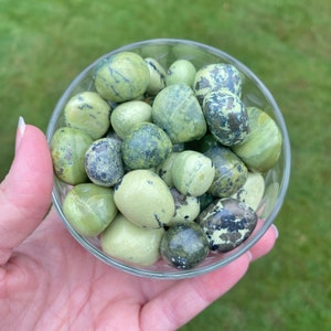 Serpentine Stone, Green Serpentine for Heart Chakra, Positive Energy, Manifestation