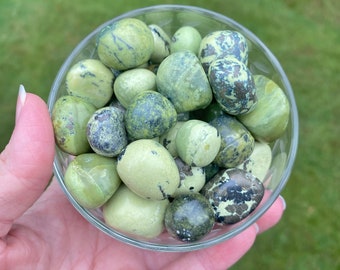 Serpentine Stone, Green Serpentine for Heart Chakra, Positive Energy, Manifestation