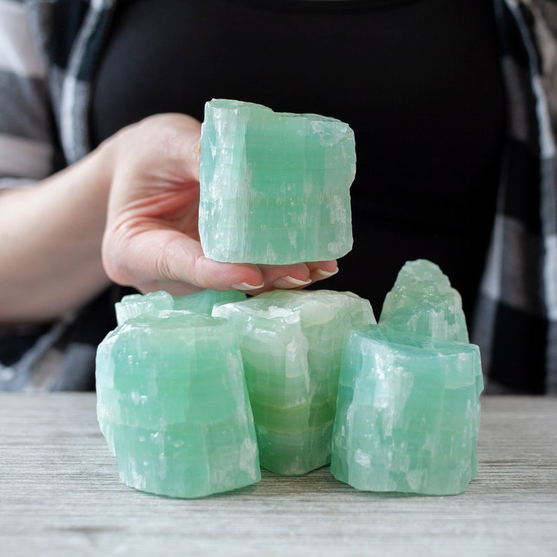 Seafoam Green Calcite Crystal Large Raw Stone for Recovery Etsy