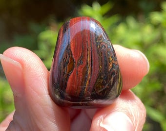 Tiger Iron Stone, True Tiger's Iron Tumbled Stone, Cherry Picked for Quality
