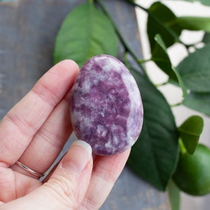 Lepidolite Worry Stone, Higher Quality, Pocket Stone, Anxiety Relief