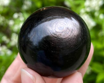 Hypersthene Sphere, Flashy Hypersthene Sphere, Exact Shown