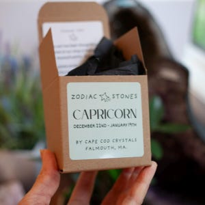Ensemble de cristaux du zodiaque Capricorne | Cadeau d&#39;astrologie pour signe du Capricorne avec pierres et cristaux | Idée cadeau unique d&#39;anniversaire de Capricorne, cadeau en cristal
