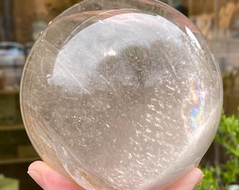 Grande sfera di quarzo fumé, quarzo fumé naturale, esattamente come in foto, 10 cm